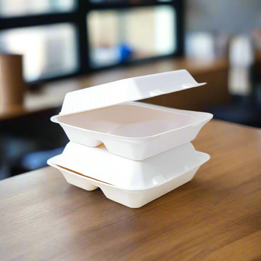 Cubierta compostable de 3 compartimentos de 9x9 - 200 unidades