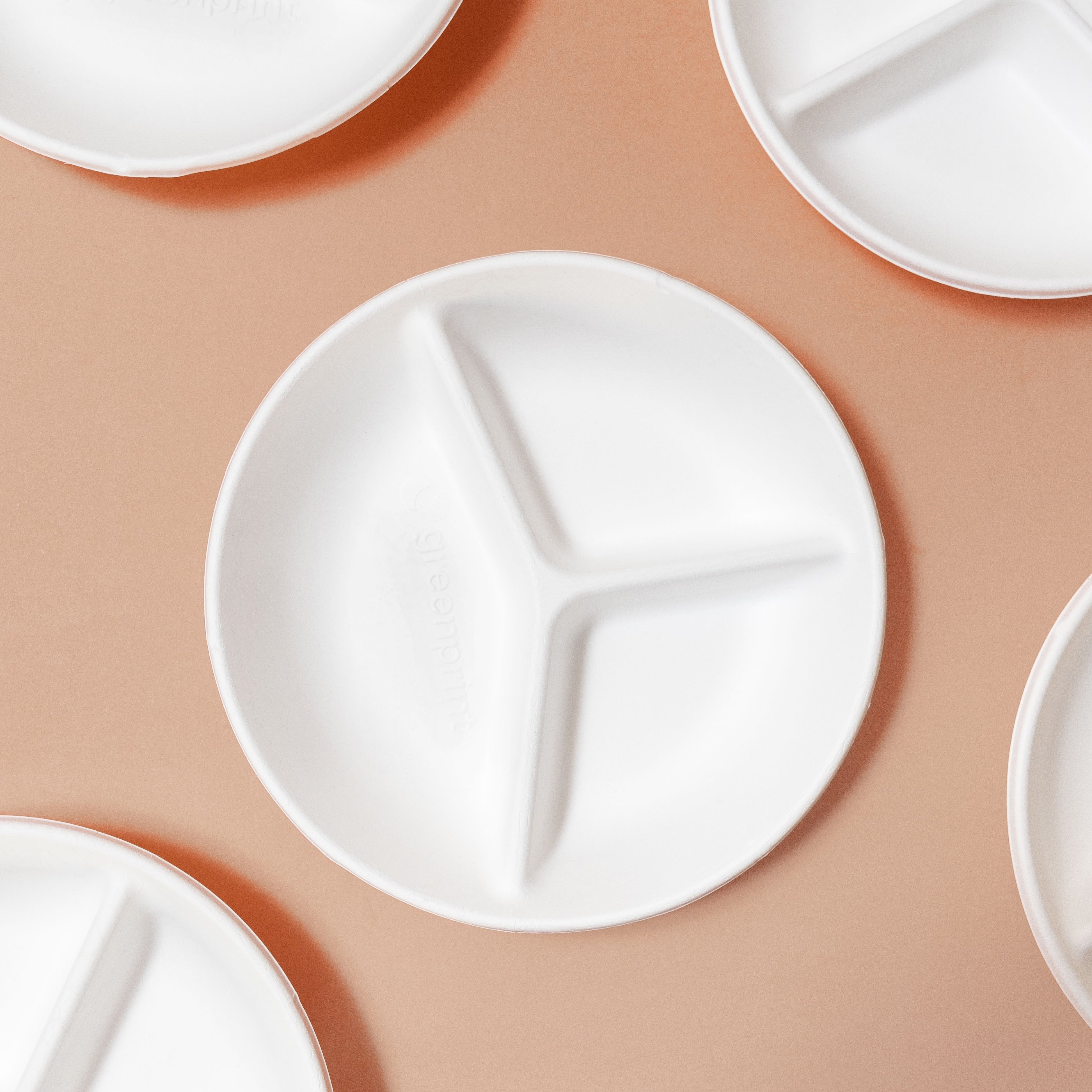 White Plain 12inch 3 Compartment Plate, For Home At Rs 5/piece In Ludhiana - Foto 4